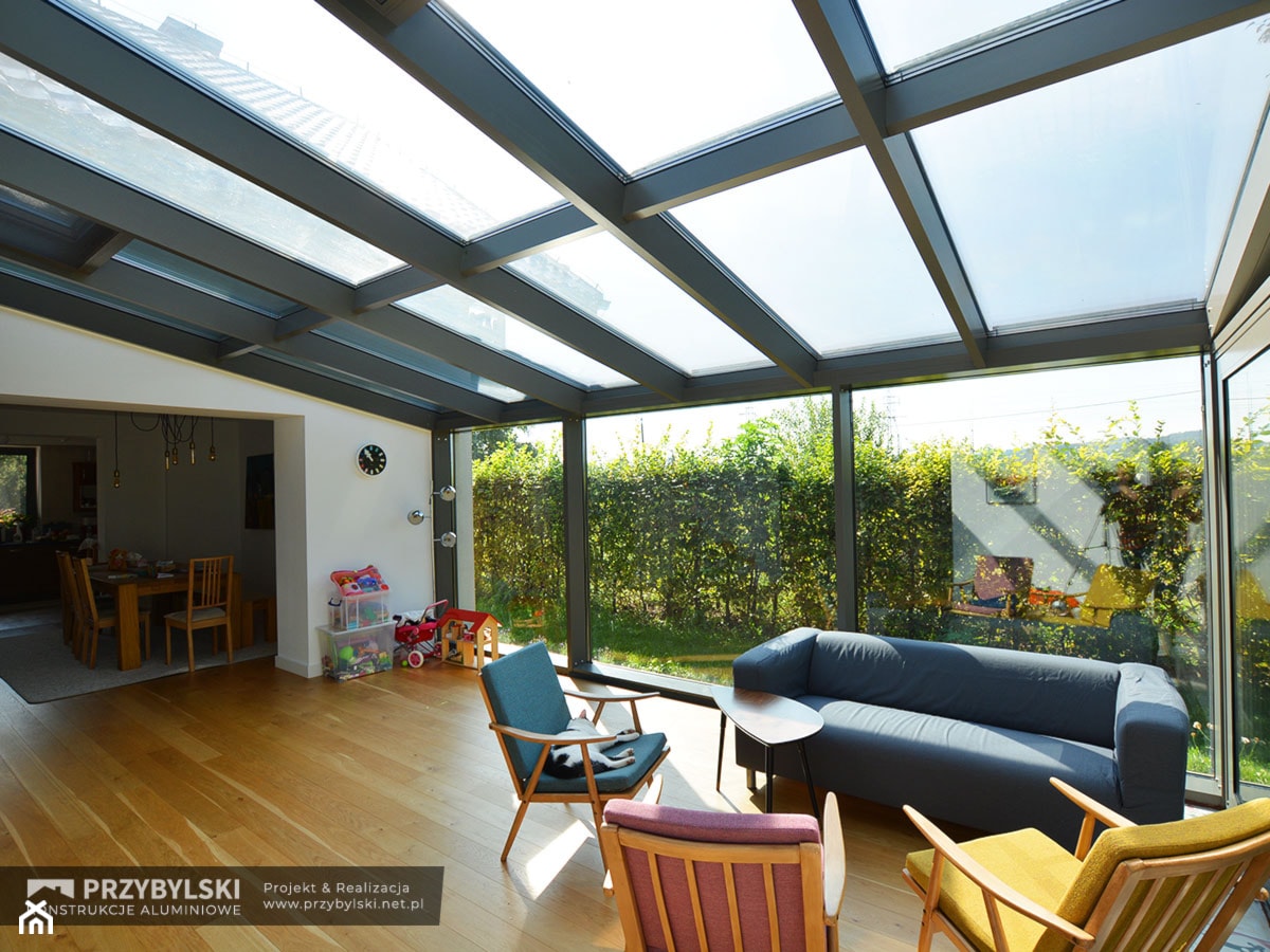 Ogród zimowy szklany dach - zdjęcie od Przybylski Ogrody Zimowe & Konstrukcje aluminiowo-szklane - Homebook