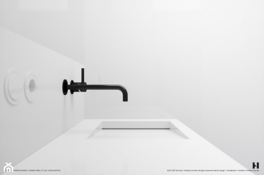 Łazienka 3.7 - Łazienka, styl minimalistyczny - zdjęcie od Hoski / Architekt Andrzej Chomski
