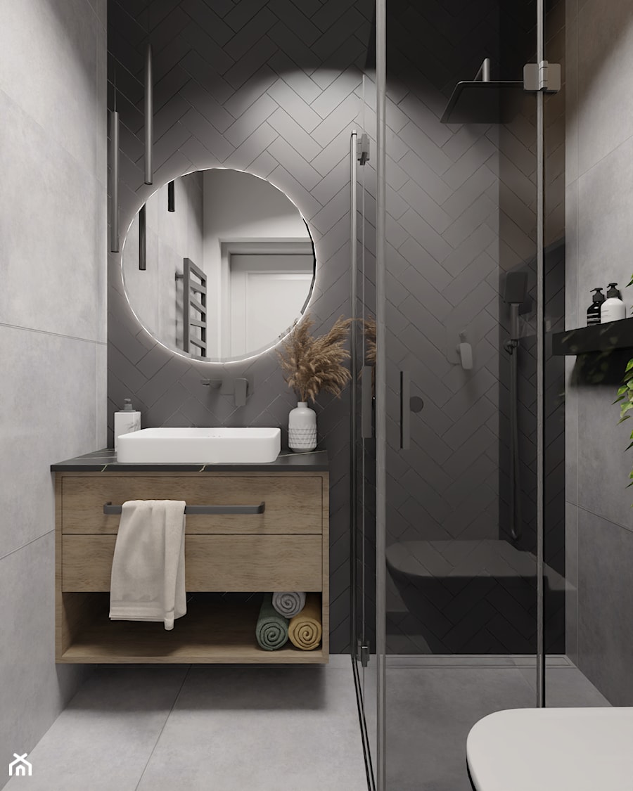 Modern Loft Bathroom - zdjęcie od Karolina Urbaniak Architektura Wnętrz