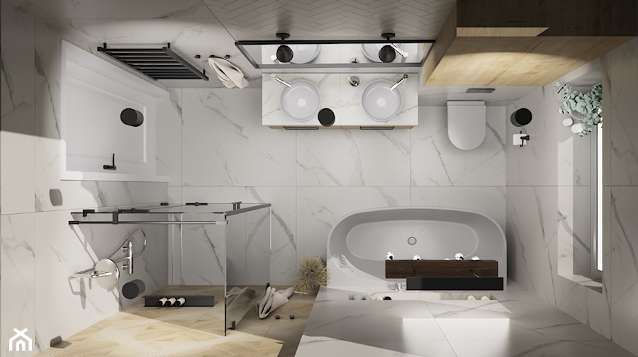 Skandynawska łazienka - zdjęcie od Karolina Urbaniak Architektura Wnętrz