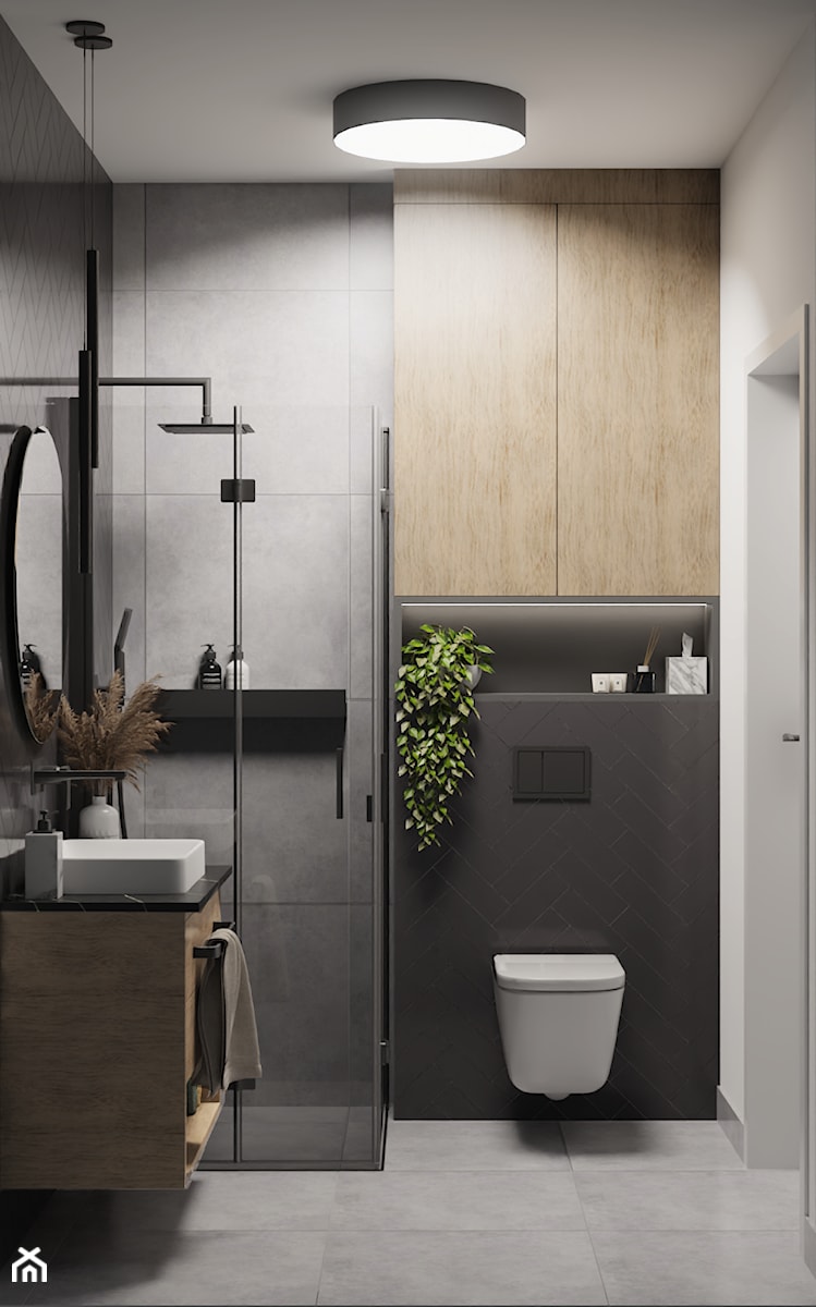 Modern Loft Bathroom - zdjęcie od Karolina Urbaniak Architektura Wnętrz