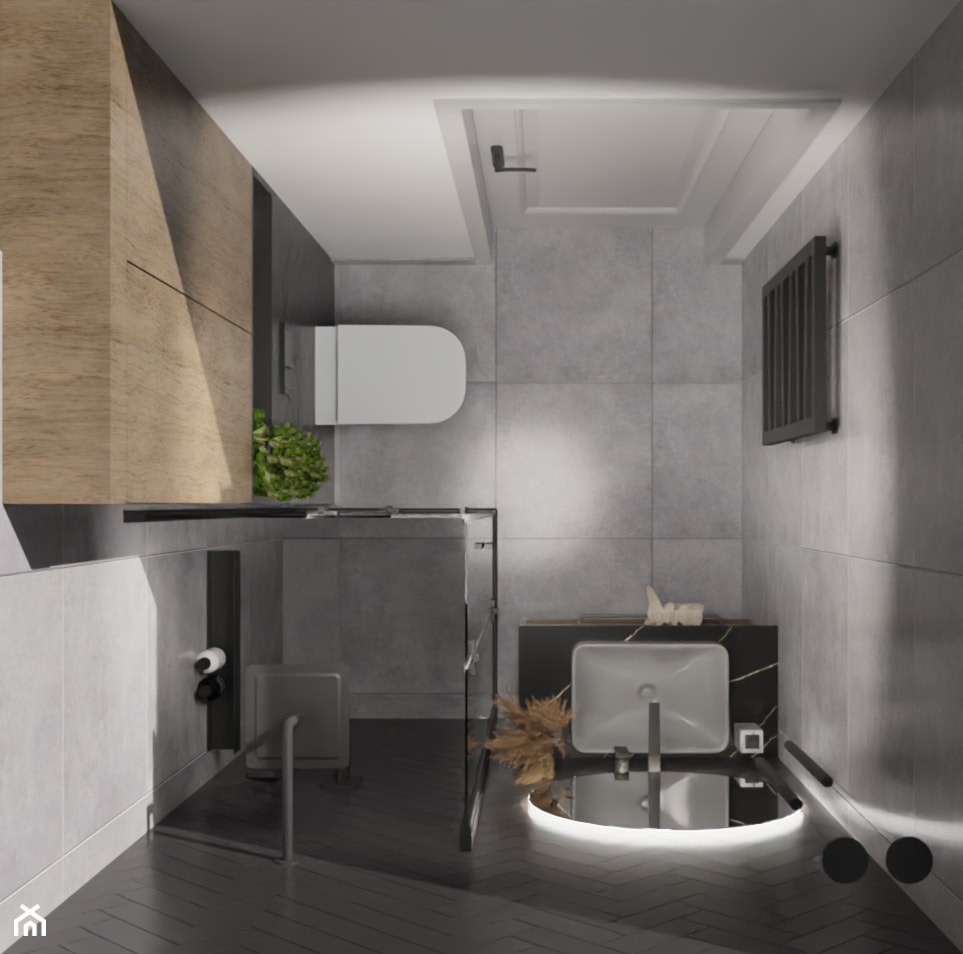 Modern Loft Bathroom - zdjęcie od Karolina Urbaniak Architektura Wnętrz - Homebook