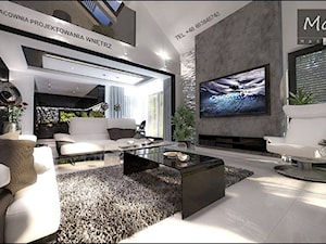 Salon w nowoczesnym stylu, strefa telewizyjna - zdjęcie od MoRA MAX Design