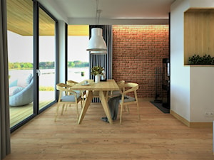 Wnętrze powtarzalnego projektu domu jednorodzinnego "MALUTKI" - Średnia biała jadalnia jako osobne pomieszczenie - zdjęcie od V P S Architektura  Sebastian Olszewski