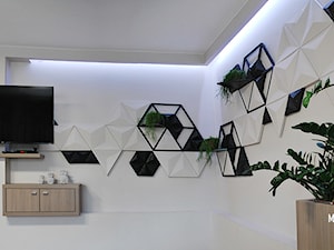 BEŻOWY SALON - Salon, styl nowoczesny - zdjęcie od urbaninteriorspl