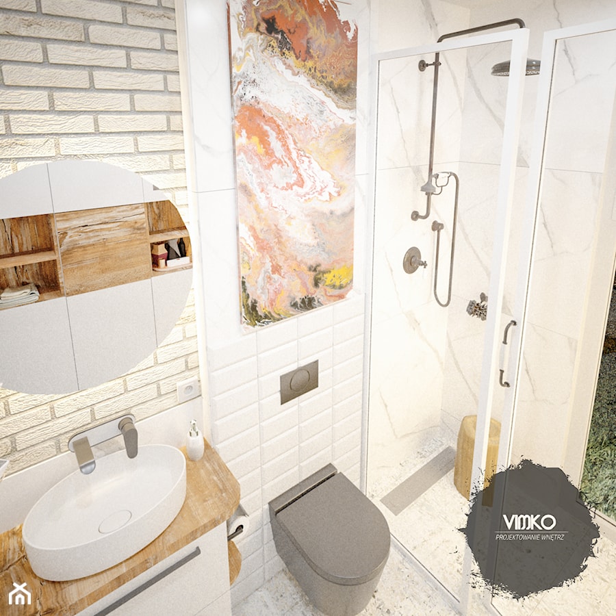 Łazienka w stylu scandi loft - Łazienka, styl nowoczesny - zdjęcie od Vimko Projektowanie Wnętrz