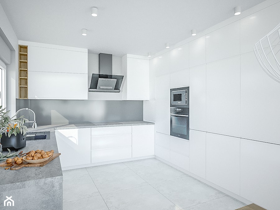 Kuchnia biały lakier w U - Kuchnia, styl nowoczesny - zdjęcie od Vimko Projektowanie Wnętrz