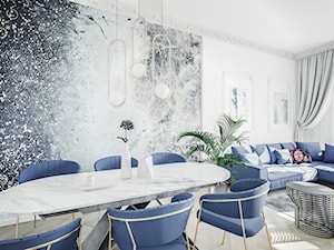 Salon z jadalnią glamour - zdjęcie od Vimko Projektowanie Wnętrz