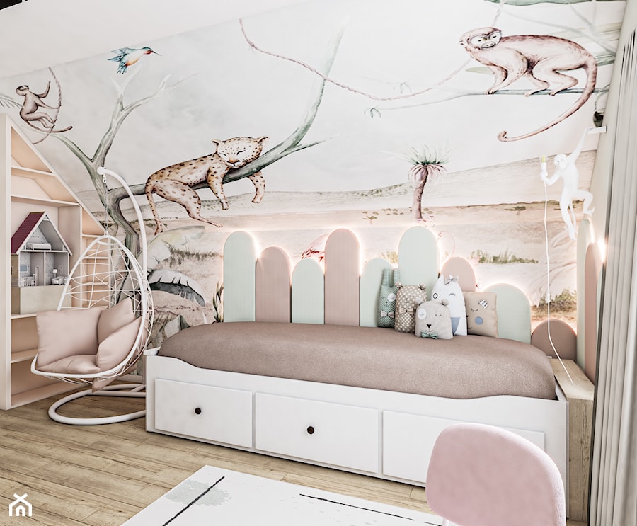 Pink Cheetah - Pokój dziecka, styl nowoczesny - zdjęcie od Vimko Projektowanie Wnętrz