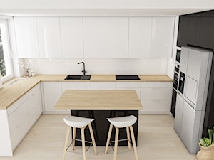 B&W - Kuchnia, styl nowoczesny - zdjęcie od Vimko Projektowanie Wnętrz
