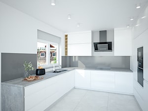 Kuchnia biały lakier w U - Kuchnia, styl nowoczesny - zdjęcie od Vimko Projektowanie Wnętrz