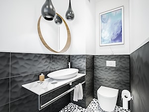Łazienka | Ceramika Limone Navi - Mała bez okna łazienka, styl nowoczesny - zdjęcie od Vimko Projektowanie Wnętrz