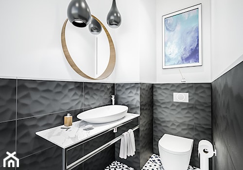 Łazienka | Ceramika Limone Navi - Mała bez okna łazienka, styl nowoczesny - zdjęcie od Vimko Projektowanie Wnętrz