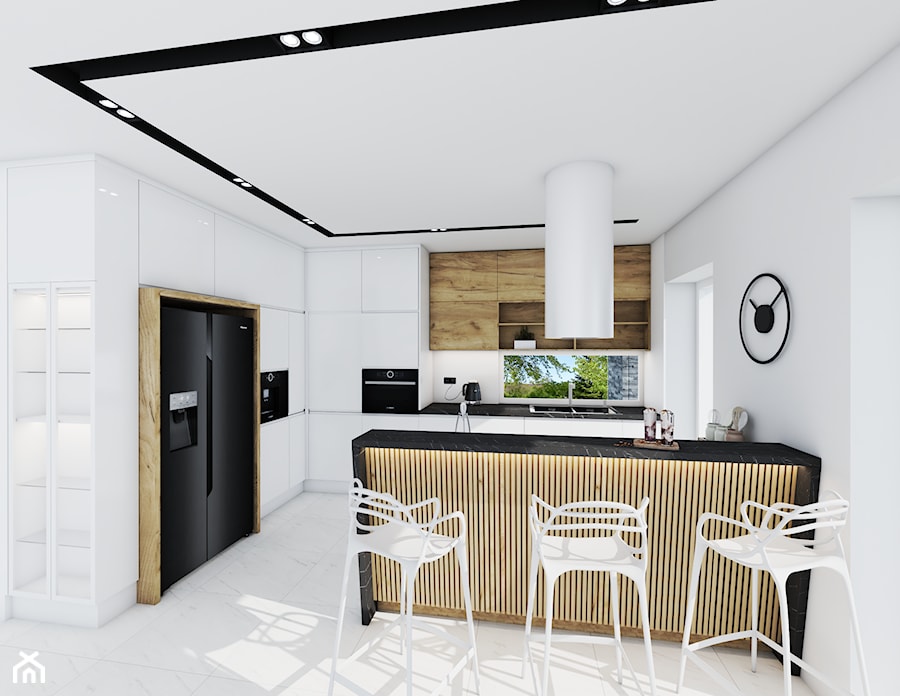 Kuchnia w U w paru wariantach kolorystycznych - Kuchnia, styl nowoczesny - zdjęcie od Vimko Projektowanie Wnętrz