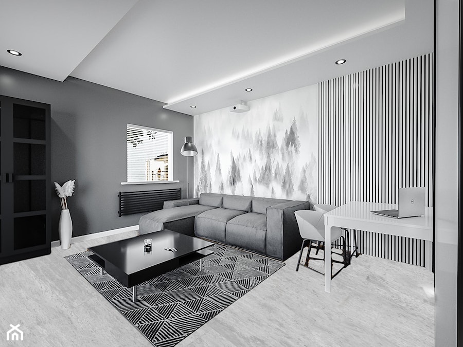 Minimalistyczny salon - Salon, styl nowoczesny - zdjęcie od Vimko Projektowanie Wnętrz