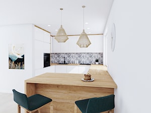 Kuchnia z półwyspem barowym - Kuchnia, styl skandynawski - zdjęcie od Vimko Projektowanie Wnętrz