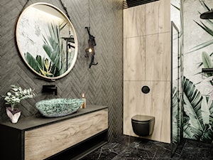 Nowoczesna łazienka w tropikalnym klimacie - zdjęcie od Vimko Projektowanie Wnętrz