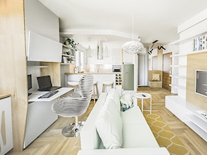 Mieszkanie z akcentem zieleni - Salon, styl nowoczesny - zdjęcie od Vimko Projektowanie Wnętrz