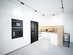 Kuchnia w dwóch wariantach Dąb Hamilton Egger - Kuchnia, styl nowoczesny - zdjęcie od Vimko Projektowanie Wnętrz