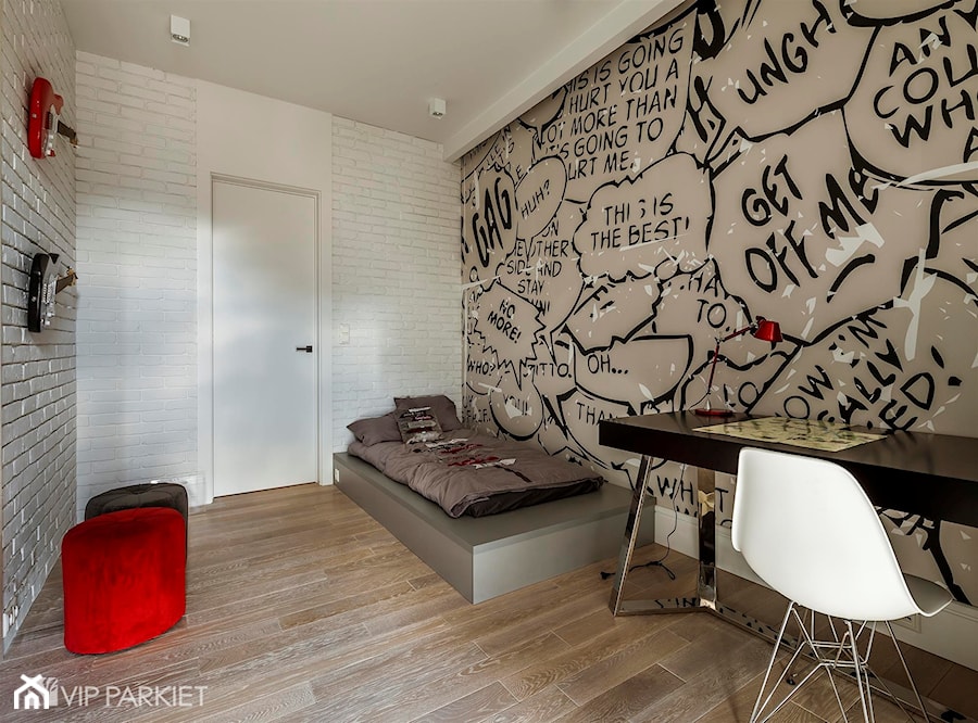 Deska dębowa kolor Chalked Mocha - Duży biały szary pokój dziecka dla nastolatka dla chłopca dla dziewczynki - zdjęcie od Vip Parkiet