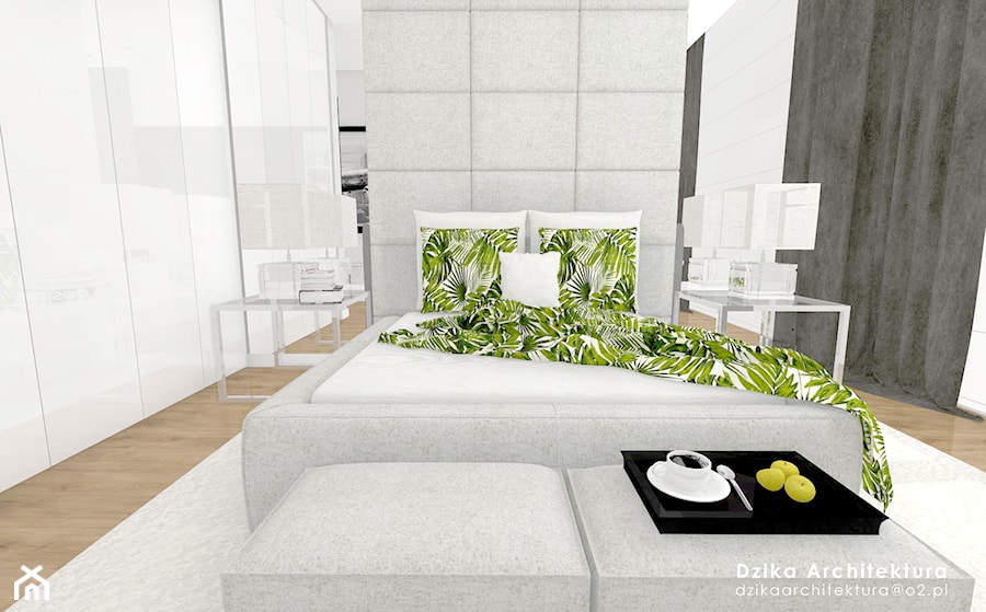 MARKI BANDURSKIEGO - Średnia biała sypialnia, styl glamour - zdjęcie od DziKa Architektura