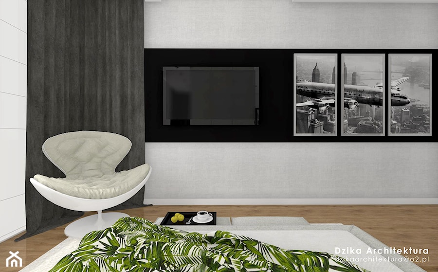 MARKI BANDURSKIEGO - Średnia szara sypialnia, styl glamour - zdjęcie od DziKa Architektura