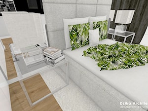MARKI BANDURSKIEGO - Mała szara sypialnia, styl glamour - zdjęcie od DziKa Architektura