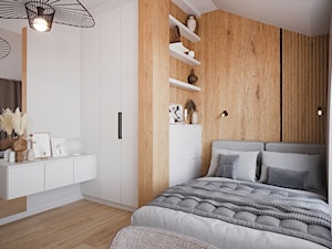Funkcjonalne mieszkanie na poddaszu - Sypialnia, styl nowoczesny - zdjęcie od Projektowanie Wnetrz Online