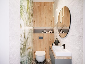 Aranżacja domu w stylu nowoczesnym z akcentem granatu - Łazienka, styl nowoczesny - zdjęcie od Projektowanie Wnetrz Online