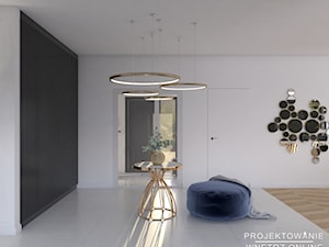 Projekt domu ze złotymi dodatkami - Hol / przedpokój, styl nowoczesny - zdjęcie od Projektowanie Wnetrz Online