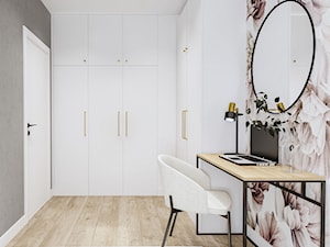 Projekt mieszkania z motywem kwiatów - Sypialnia, styl nowoczesny - zdjęcie od Projektowanie Wnetrz Online