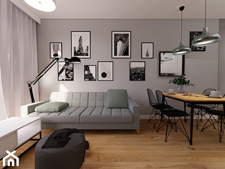 Aranżacje wnętrz - Salon: Projekt mieszkania - szarość we wnętrzach - Projektowanie Wnetrz Online. Przeglądaj, dodawaj i zapisuj najlepsze zdjęcia, pomysły i inspiracje designerskie. W bazie mamy już prawie milion fotografii!