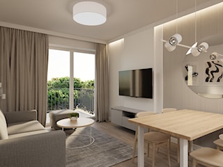 Mieszkanie w stylu minimalistycznym w jasnej kolorystyce