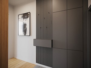 Funkcjonalne mieszkanie na poddaszu - Hol / przedpokój, styl nowoczesny - zdjęcie od Projektowanie Wnetrz Online