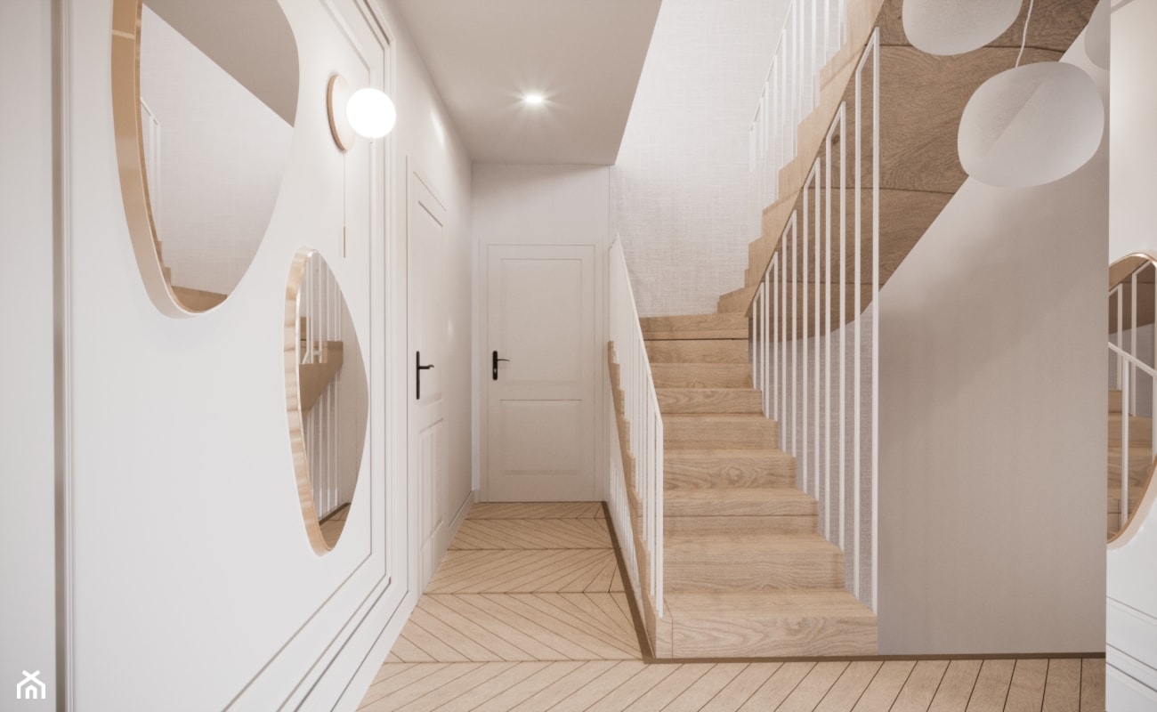 Aranżacja wnętrza domu w stylu glamour - Schody, styl glamour - zdjęcie od Projektowanie Wnetrz Online - Homebook