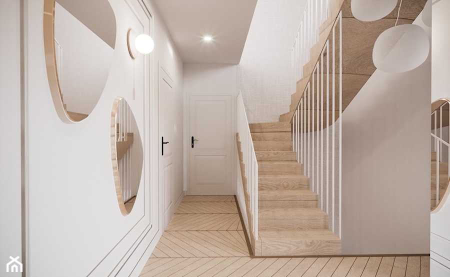 Aranżacja wnętrza domu w stylu glamour - Schody, styl glamour - zdjęcie od Projektowanie Wnetrz Online