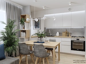 Projekt mieszkania 3 pokojowego - Kuchnia, styl nowoczesny - zdjęcie od Projektowanie Wnetrz Online