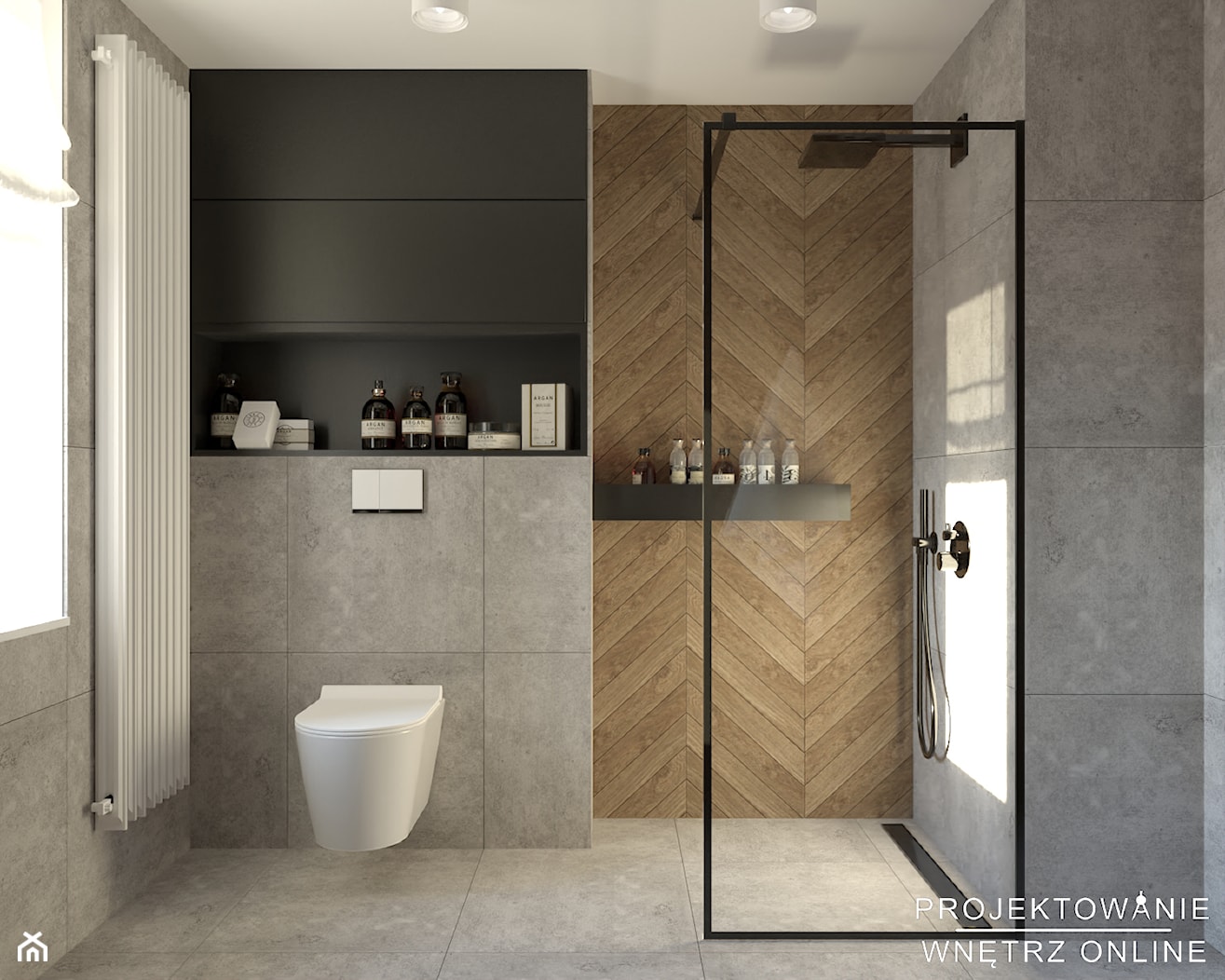 Aranżacja łazienki w bloku - zdjęcie od Projektowanie Wnetrz Online - Homebook