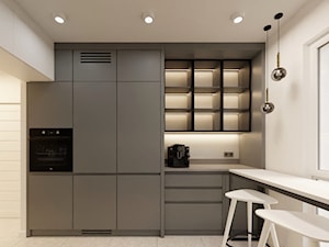 Projekt kuchni zamkniętej w stylu minimalistycznym - Kuchnia, styl minimalistyczny - zdjęcie od Projektowanie Wnetrz Online