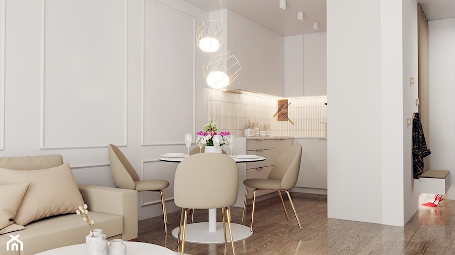 Projekt mieszkania z nutą elegancji - Kuchnia, styl nowoczesny - zdjęcie od Projektowanie Wnetrz Online