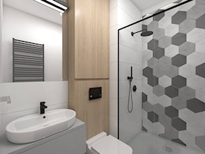 Projekt łazienki z prysznicem - zdjęcie od Projektowanie Wnetrz Online