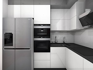 Kuchnia z salonem w stylu minimalistycznym - zdjęcie od Projektowanie Wnetrz Online