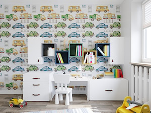Projekt pokoju dziecięcego z seledynowym akcentem - Pokój dziecka, styl nowoczesny - zdjęcie od Projektowanie Wnetrz Online