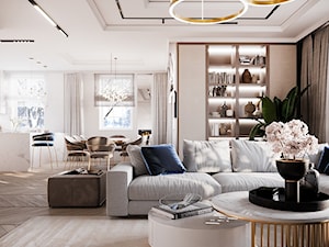 Aranżacja wnętrza domu w stylu glamour - Salon, styl glamour - zdjęcie od Projektowanie Wnetrz Online