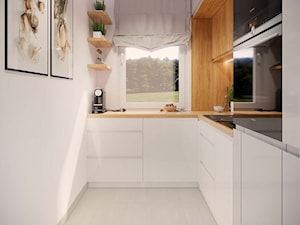 Zamknięta kuchnia w skandynawskim stylu - zdjęcie od Projektowanie Wnetrz Online