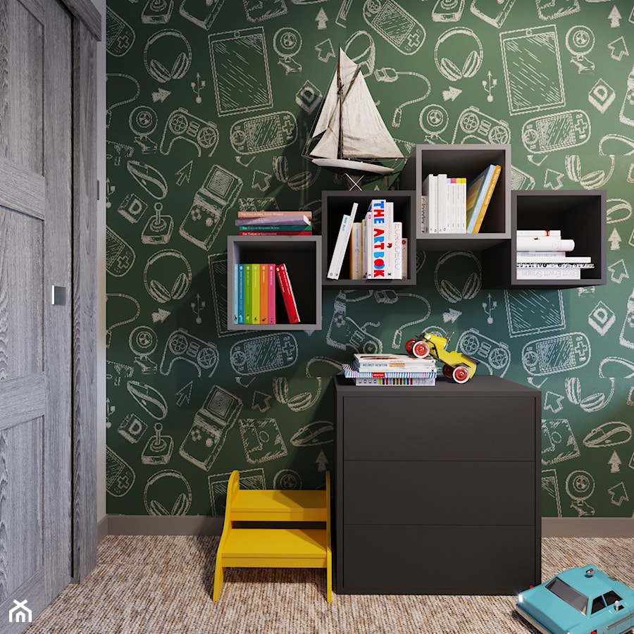 Kolorowy pokój dla dziecka - Pokój dziecka, styl nowoczesny - zdjęcie od Projektowanie Wnetrz Online