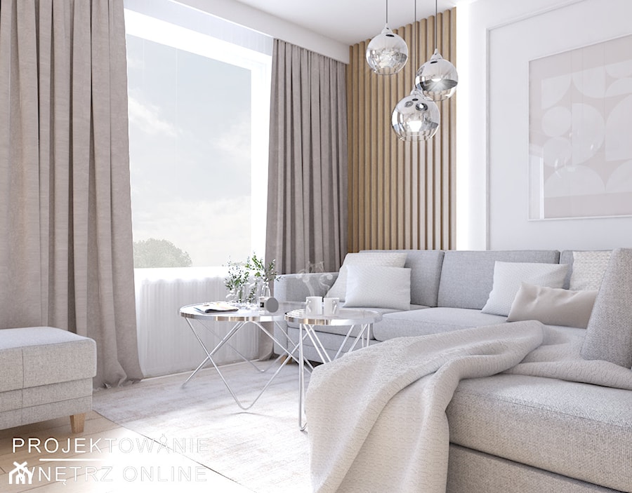 Aranżacja dwupoziomowego mieszkania - Salon, styl nowoczesny - zdjęcie od Projektowanie Wnetrz Online