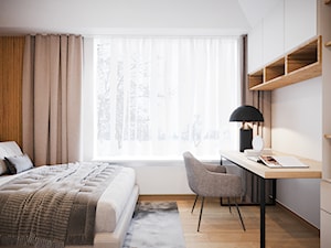 Funkcjonalne mieszkanie na poddaszu - Sypialnia, styl nowoczesny - zdjęcie od Projektowanie Wnetrz Online