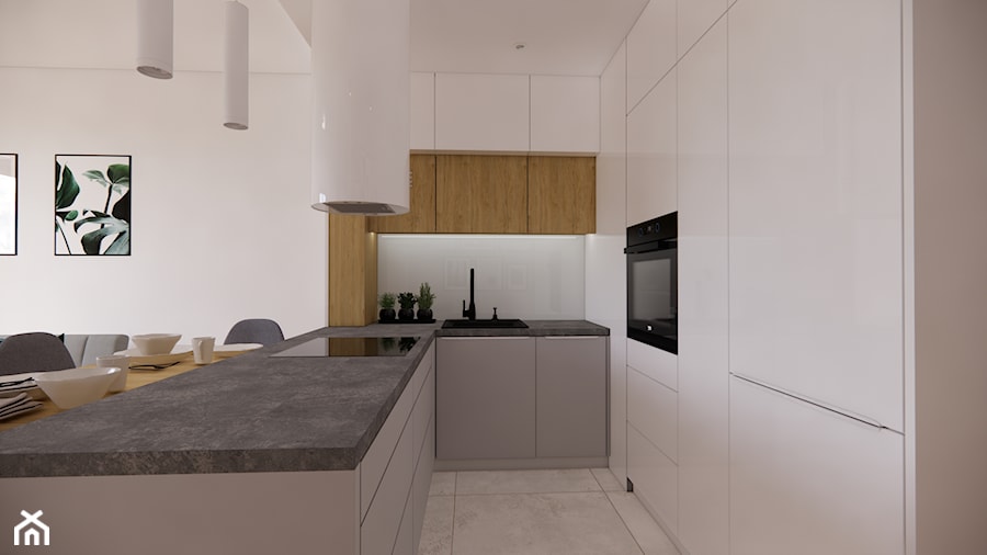 Projekt kuchni w mieszkaniu - zdjęcie od Projektowanie Wnetrz Online