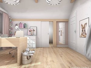 Pokój dziewczynki na poddaszu - zdjęcie od Projektowanie Wnetrz Online